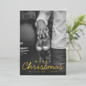 Pregnancy Ankündigung Weihnachts Grußkarte (Stehend vorne)