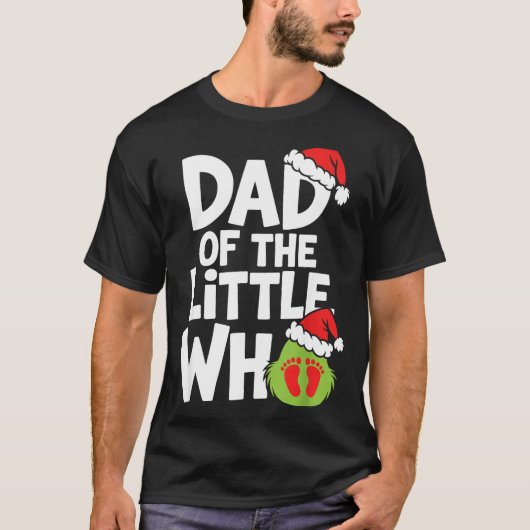 Pregnancy Announcemen Dad Of The Little Who T-Shirt (Vorderseite)