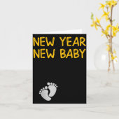 Pregnancy Announcemen - New Year New Baby  Karte (Gelbe Blume)