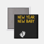 Pregnancy Announcemen - New Year New Baby Magnet (Vorderseite/Rückseite)