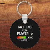 Pregnancy Announcement 2026 Waiting For Player 3 D Schlüsselanhänger (Vorderseite)