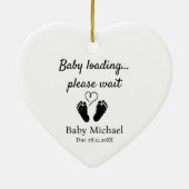 Pregnancy Announcement Baby Loading Please Wait Keramik Ornament (Hinten)