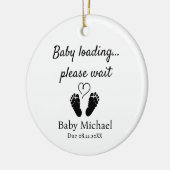Pregnancy Announcement Baby Loading Please Wait Keramik Ornament (Links)