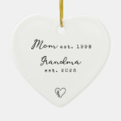 Pregnancy Announcement Custom Grandma Aunt Gift Keramik Ornament (Vorne)