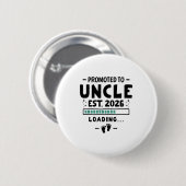 Pregnancy Announcement For Family Promoted To Uncl Button (Vorne & Hinten)