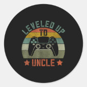 Pregnancy Announcement Gamer Apparel, Funny New Un Runder Aufkleber (Vorderseite)