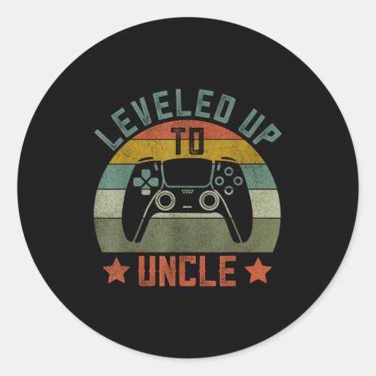 Pregnancy Announcement Gamer Apparel, Funny New Un Runder Aufkleber (Vorderseite)