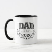 Pregnancy Announcement Gift Dad Est 2026 Tasse (Links)
