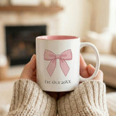 Pregnancy Announcement Gift For Aunt Bow Zweifarbige Tasse