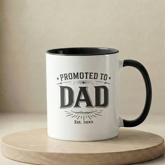 Pregnancy Announcement Gift Promoted To Dad Tasse
