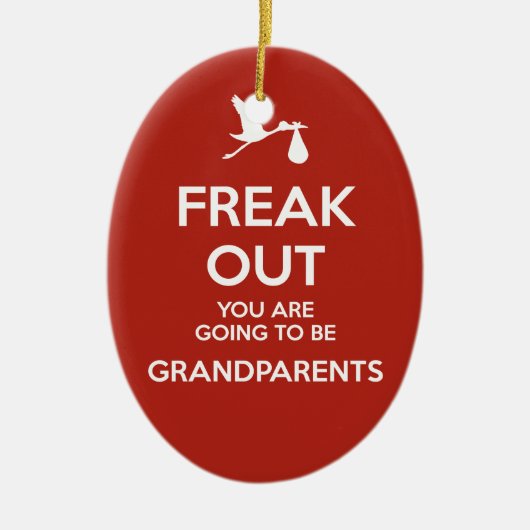 Pregnancy Announcement Grandparents Christmas Keramikornament (Vorne)