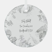 Pregnancy Announcement Grandparents Due Date Ornament Aus Glas (Vorderseite)