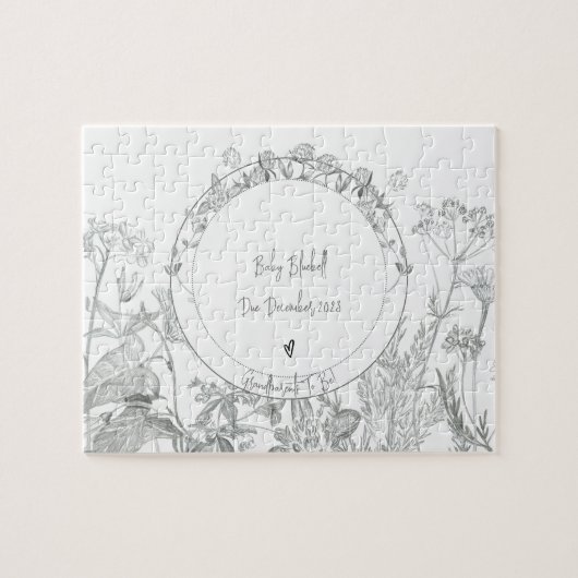 Pregnancy Announcement Grandparents Due Date Puzzle (Horizontal)