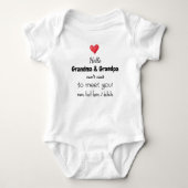Pregnancy Announcement Idea, Future Grandparents, Baby Strampler (Vorderseite)