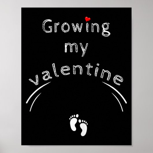 Pregnancy Announcement Mom Gift - Growing My Valen Poster (Vorne)