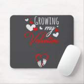 Pregnancy Announcement New Mom Growing My Valentin Mousepad (Mit Mouse)