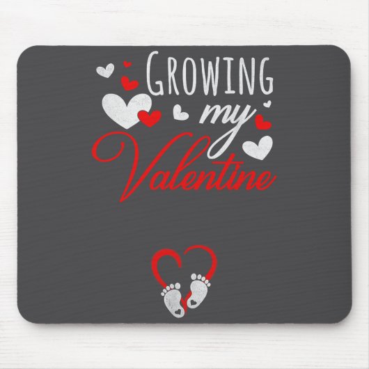Pregnancy Announcement New Mom Growing My Valentin Mousepad (Vorne)