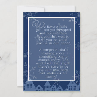 Pregnancy Announcement Poem Card | Holiday Theme Feiertagskarte