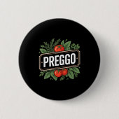 Pregnancy Announcement Prego Pasta Sauce Funny Pre Button (Vorderseite)