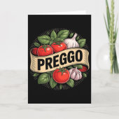 Pregnancy Announcement Prego Pasta Sauce Funny Pre Karte (Vorderseite)