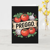 Pregnancy Announcement Prego Pasta Sauce Funny Pre Karte (Gelbe Blume)