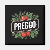 Pregnancy Announcement Prego Pasta Sauce Funny Pre Magnet (Vorne)
