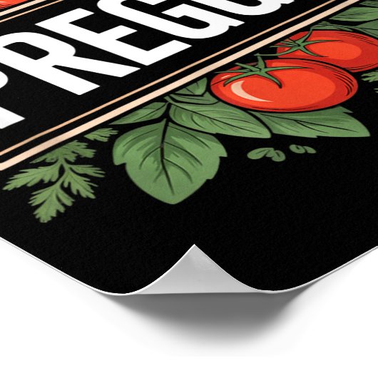 Pregnancy Announcement Prego Pasta Sauce Funny Pre Poster (Ecke)