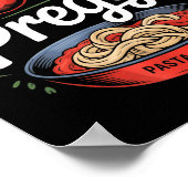 Pregnancy Announcement Prego Pasta Sauce Funny Pre Poster (Ecke)