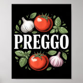 Pregnancy Announcement Prego Pasta Sauce Funny Pre Poster (Vorne)