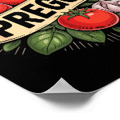 Pregnancy Announcement Prego Pasta Sauce Funny Pre Poster (Ecke)