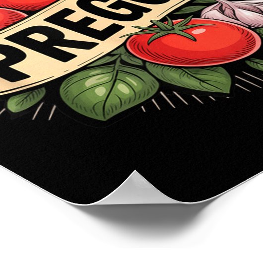 Pregnancy Announcement Prego Pasta Sauce Funny Pre Poster (Ecke)