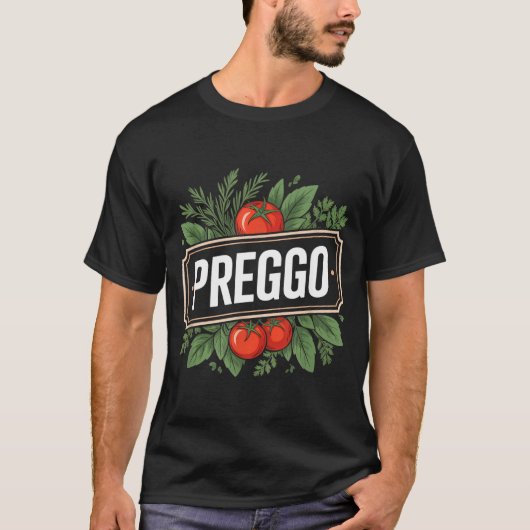 Pregnancy Announcement Prego Pasta Sauce Funny Pre T-Shirt (Vorderseite)