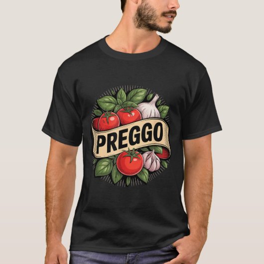 Pregnancy Announcement Prego Pasta Sauce Funny Pre T-Shirt (Vorderseite)