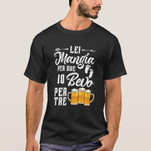 Pregnancy Announcement She Eats For Two I Drink F T-Shirt