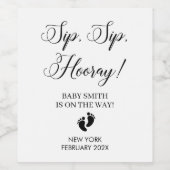 Pregnancy Announcement simple Wine Label Weinetikett (Einzelnes Label)