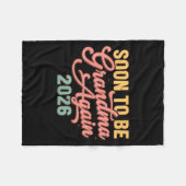 Pregnancy Announcement Soon To Be Grandma Again 20 Fleecedecke (Vorderseite (Horizontal))