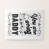 Pregnancy Announcement to Husband Black and White Puzzle (Horizontal)