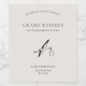 Pregnancy Announcement Wine Label Weinetikett (Einzelnes Label)