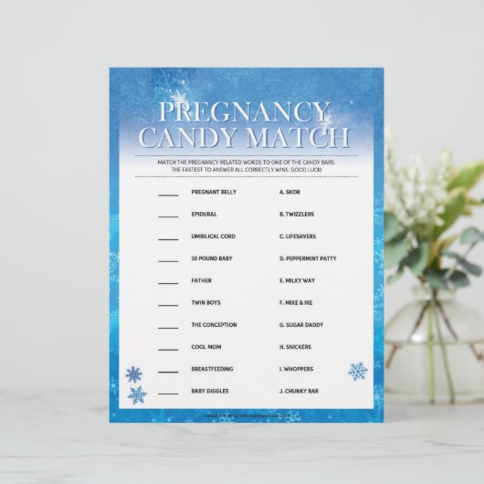 Pregnancy Candy Match [Snowy Blue] Briefbogen (Stehend Vorderseite)