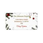 Pregnancy Christmas Return Address Label Adressaufkleber (Vorne)