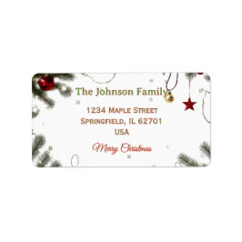 Pregnancy Christmas Return Address Label Adressaufkleber