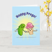 Pregnancy Congratulations - Pickles & Ice Cream Karte (Gelbe Blume)