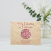 Pregnancy Flat Announcement Card Ankündigung (Stehend Vorderseite)