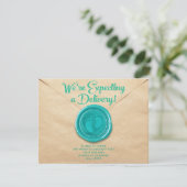 Pregnancy Flat Announcement Card Ankündigung (Stehend Vorderseite)