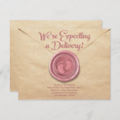 Pregnancy Flat Announcement Card Ankündigung (Vorne/Hinten)