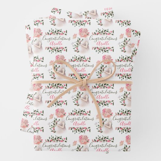 Pregnancy Gratulationen Umpackpapier Blätter (Beispiel)