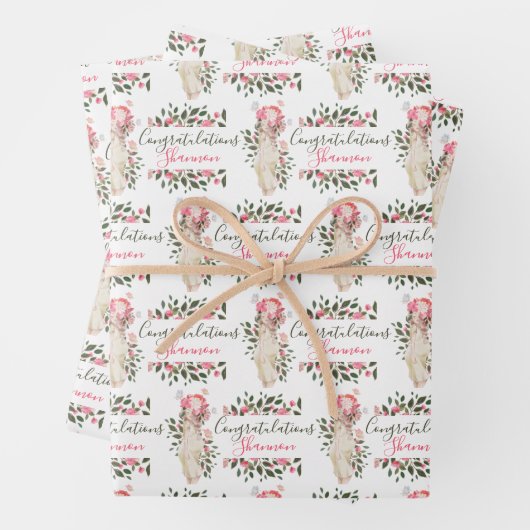 Pregnancy Gratulationen Umpackpapier Blätter (Beispiel)