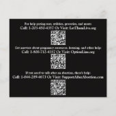 Pregnancy help and after abortion flyer (Hinten)