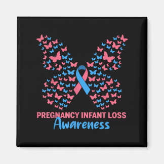 Pregnancy Infant Loss Awareness Pink Blue Ribbon Magnet