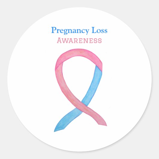 Pregnancy Loss Awareness Ribbon Art Decor Sticker (Vorderseite)